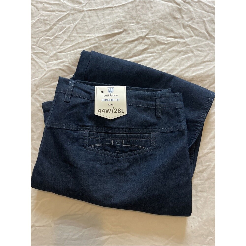 NWT Jett Jeans Jeans Mens Straight Fit Dark Wash Denim 44x28